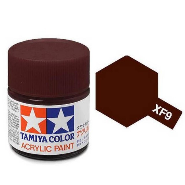 Tamiya Acrylic Paint XF-9 Flat Hull Red 23ml TAM81309