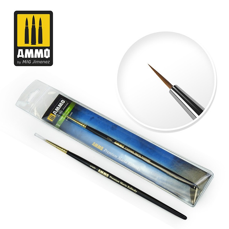 Ammo Mig Premium Marta Kolinsky 5/0 Round Brush MIG8600