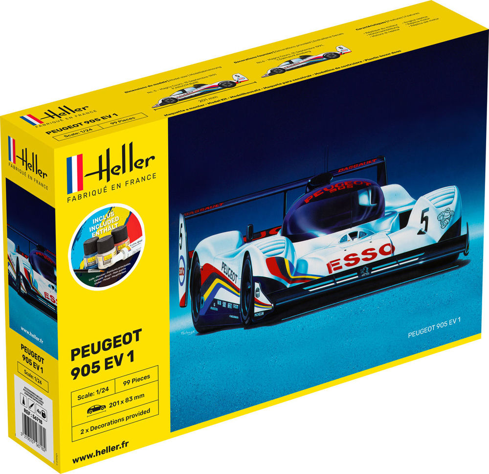 Heller Starter Kit 1:24 Peugeot 905 Ev 1 H56718