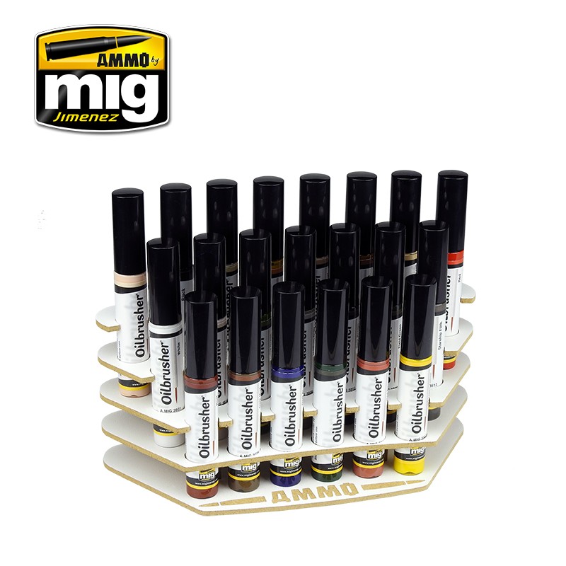 Ammo Mig Oilbrushers Organizer ( zonder oilbrushers ) ( Black ) MIG8020