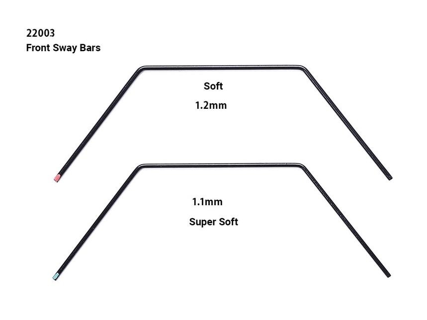 Tamiya TA08 Stabilizer Set ( Front & Rear ) TAM22003 - Afbeelding 3