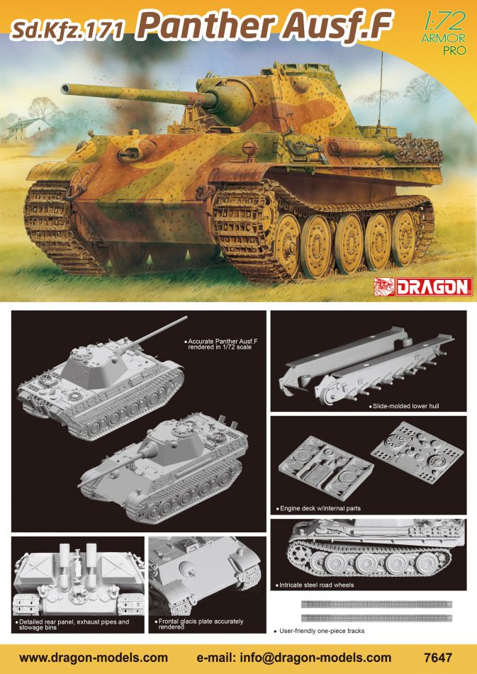 Dragon 1:72 Sd.Kfz.171 Panther Ausf.F DR7647