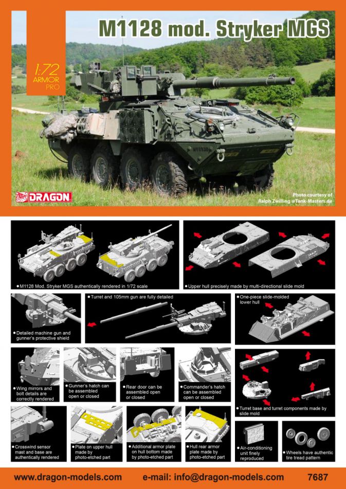 Dragon 1:72 M1128 Mod. Stryker MGS DR7687