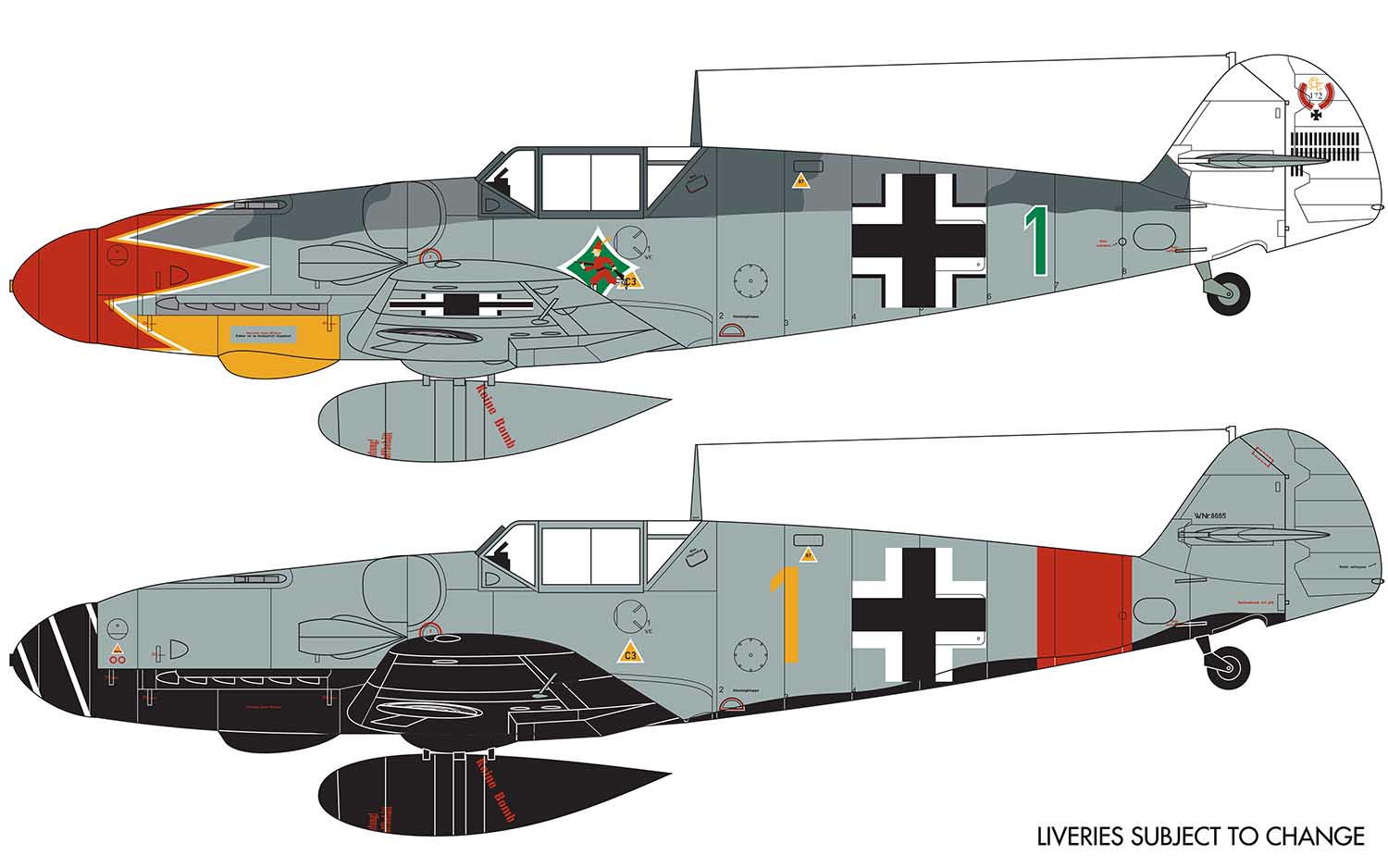 Airfix 1:72 Messerschmitt Bf109G-6 AF02029B - Afbeelding 2