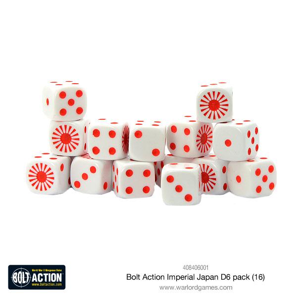 Bolt Action Imperial Japanese D6 Dice ( 16 ) 408406001