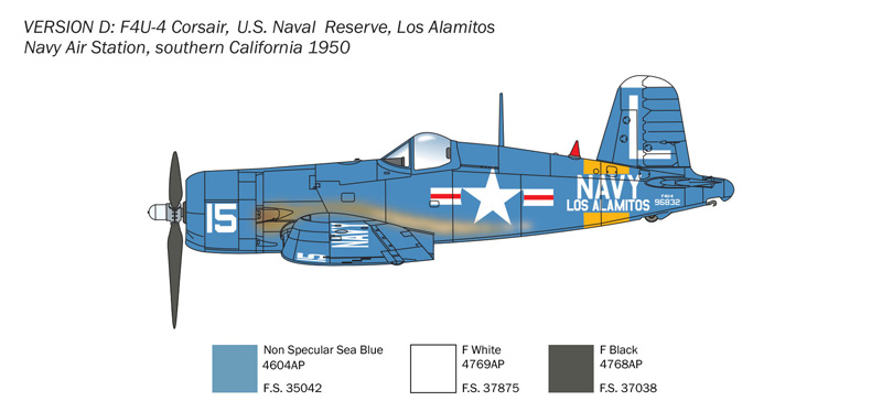 Italeri 1:72 F4U-4 Corsair Korean War IT1453 - Afbeelding 4