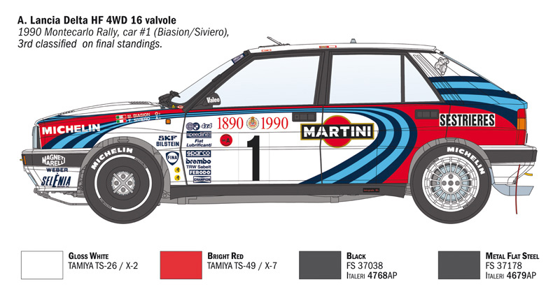 Italeri 1:12 Lancia Delta HF Integrale 16v IT4709 - Afbeelding 2