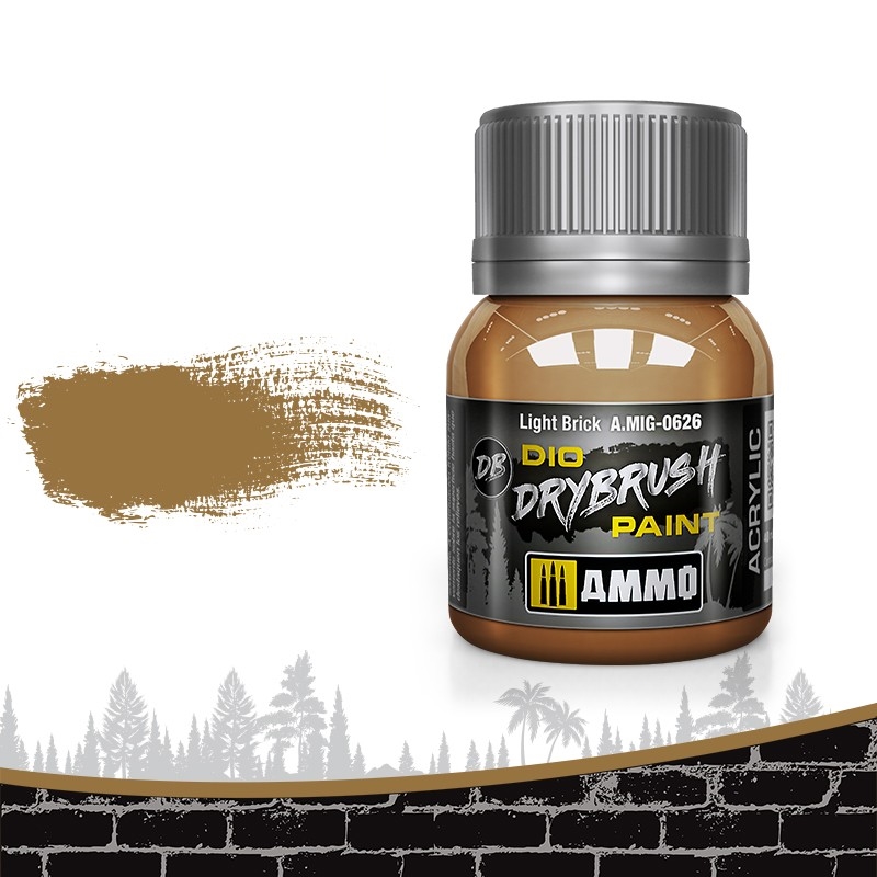 Ammo Mig Drybrush Paint Light Brick 40ml MIG-0626