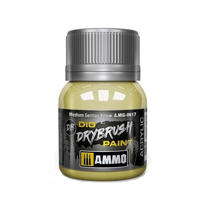 Ammo Mig Drybrush Paint Medium German Yellow 40ml MIG-0617