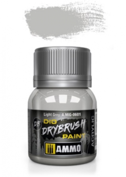 Ammo Mig Drybrush Paint Light Grey 40ml MIG-0601