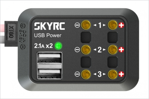 SkyRc DC Power Distributor ( 3x12V & 2x2.1A USB ) XT60 SK600114-03