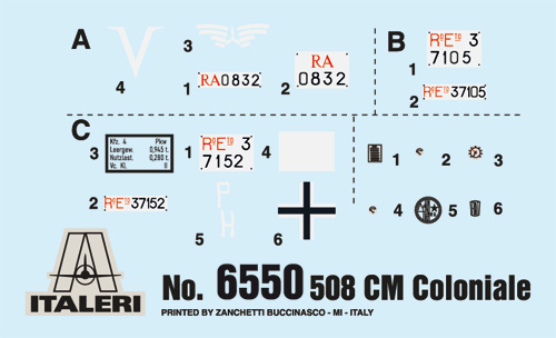 Italeri 1:35 Fiat 508 CM Coloniale Whit Crew IT6550 - Afbeelding 6