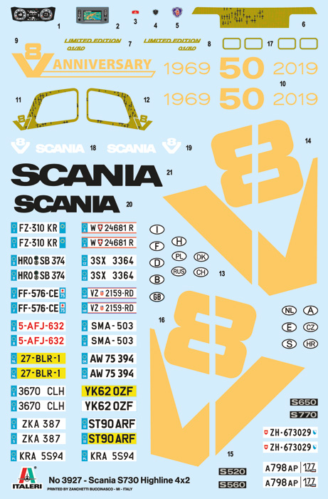 Italeri 1:24 Scania Highline 4x2 IT3927 - Afbeelding 6