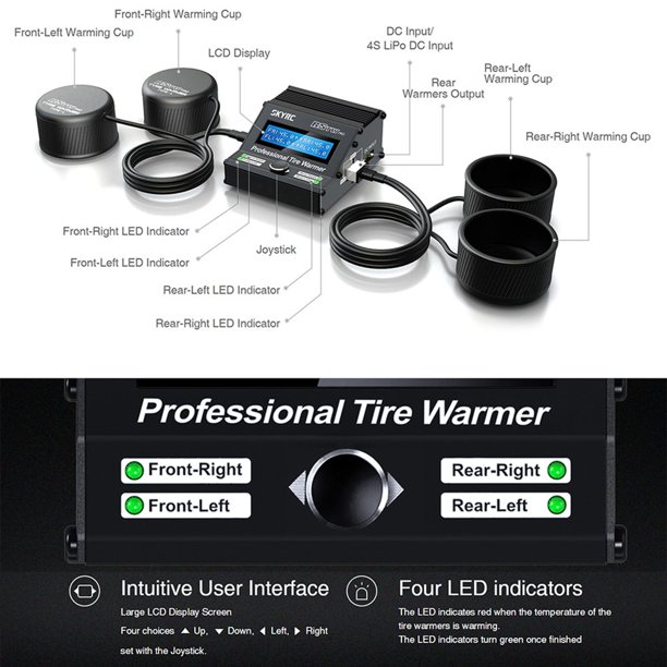 SkyRc RS TW PRO Tire Warmer whit Silicone Warming Cup SK60064-06 - Afbeelding 2