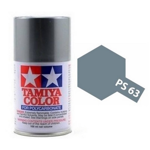 Tamiya PS-63 Bright Gun Metal 100ml Spray Can TAM86063