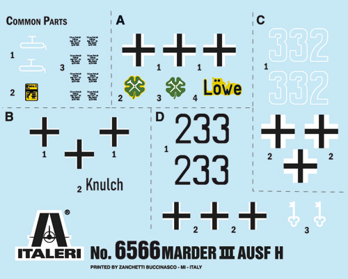 Italeri 1:35 Sd.Kfz.138 Marder III Ausf. H IT6566 - Afbeelding 5