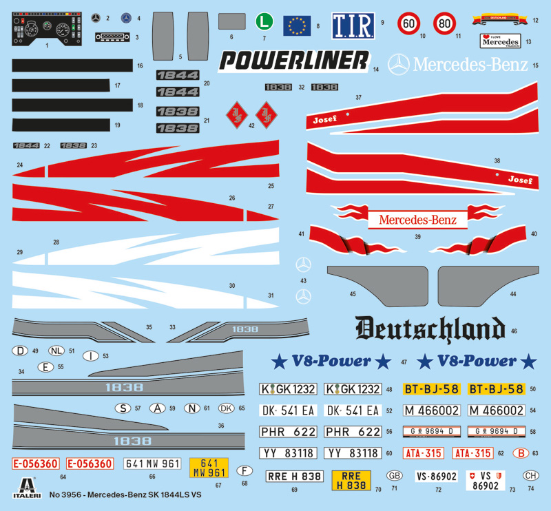Italeri 1:24 Mercedes-Benz SK1844 LS V8 IT3956 - Afbeelding 12
