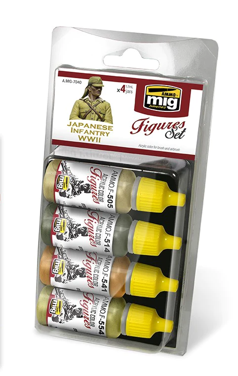 Ammo Mig Color Set Japanese Infantry WWII Figuren Set MIG7040