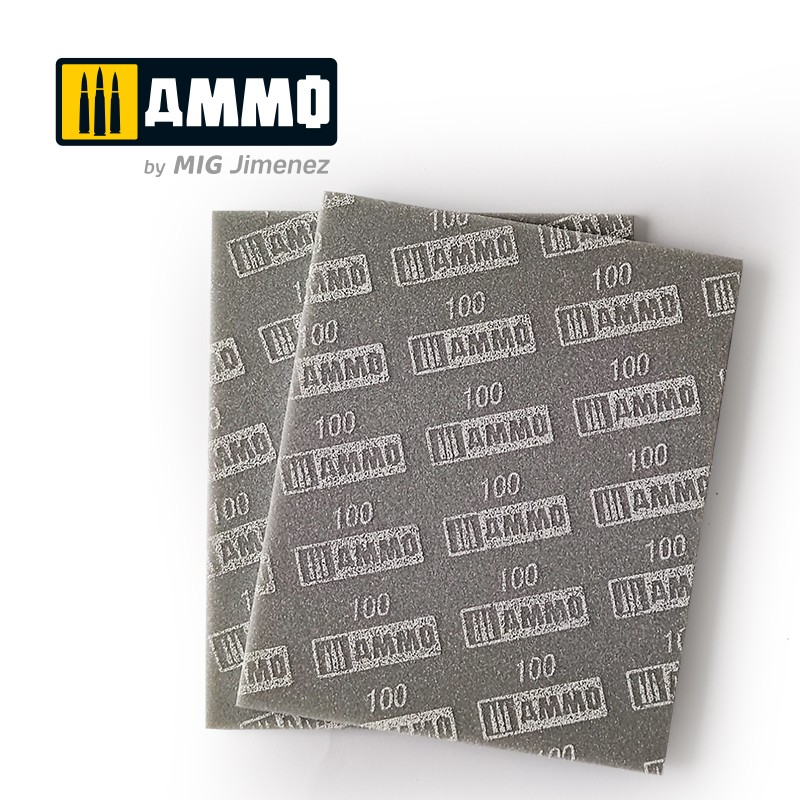 Ammo Mig Sanding Sponge Sheet 100 Grit ( 2 ) MIG8555