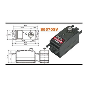 Futaba S.BUS2 High-Voltage Low Profile Surface Servo 01000836