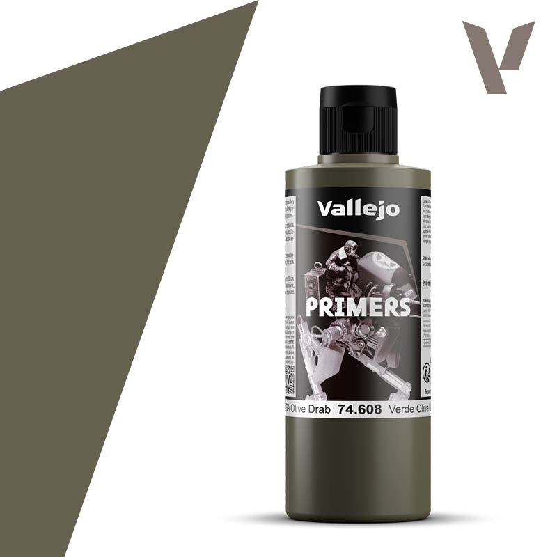 Vallejo Acrylic Primer USA Olive Drab 200ml VAL74.608