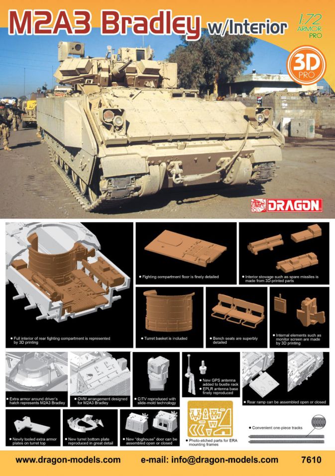 Dragon 1:72 M2A3 Bradley w/Interior DR7610