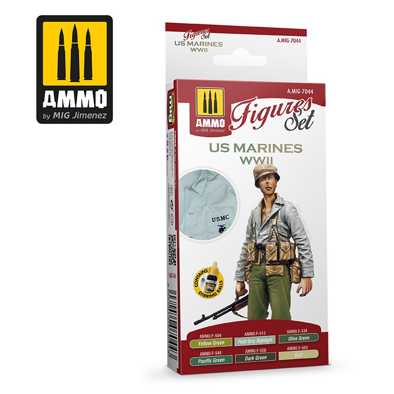 Ammo Mig US Marines WWII Color Set MIG7044