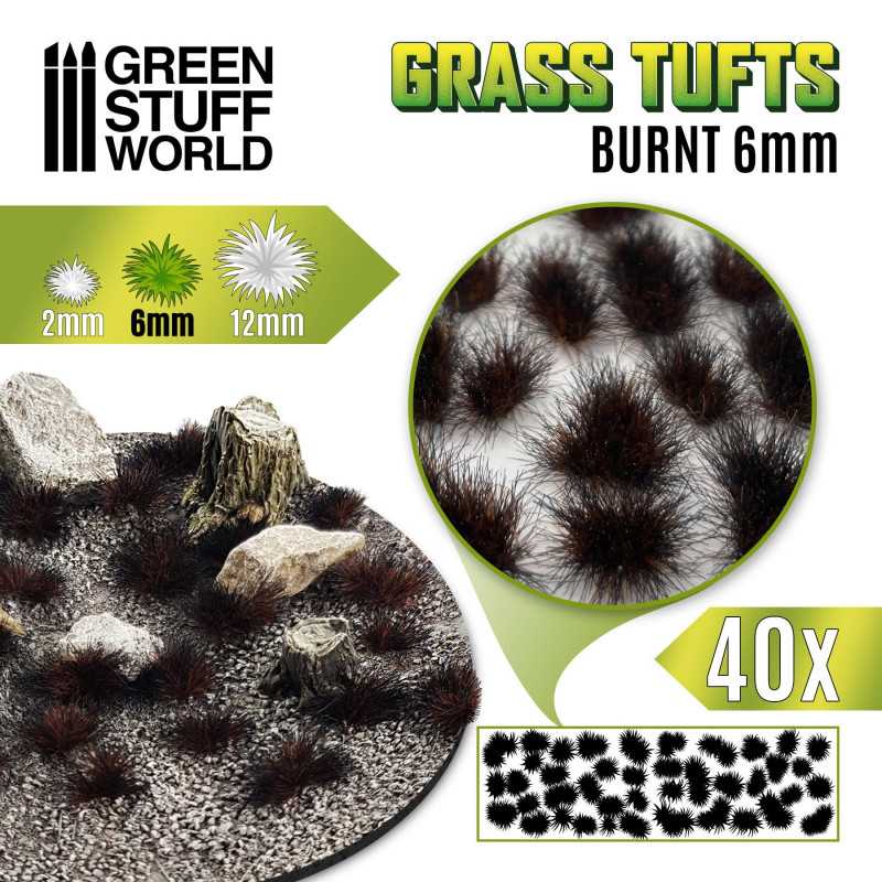 Green Stuff Grass TUFTS - 6mm self-adhesive - BURNT GSW10663