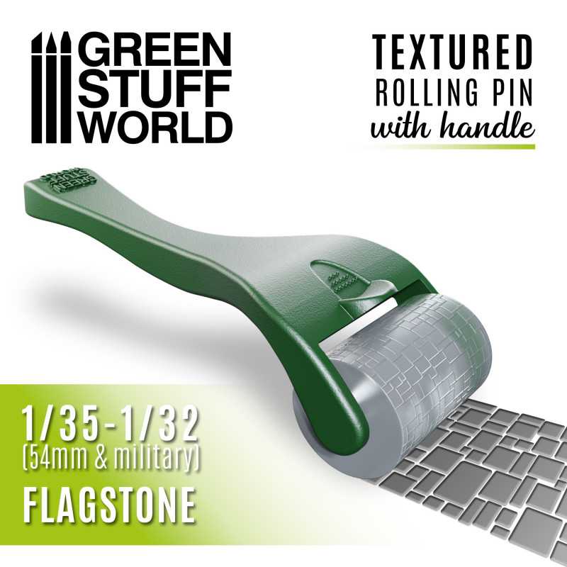 Green Stuff Rolling Pin with Handle - Flagstone GSW10493