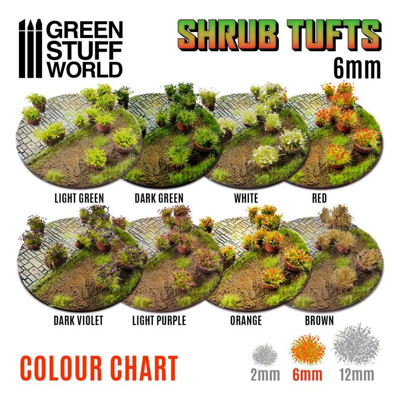 Green Stuff Shrubs TUFTS - 6mm self-adhesive - ORANGE GSW10745 - Afbeelding 2
