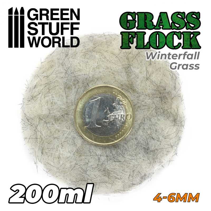 Green Stuff Static Grass Flock 4-6mm - WINTERFALL GRASS - 200 ml GSW11163 - Afbeelding 2