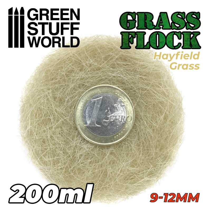 Green Stuff Static Grass Flock 9-12mm - HAYFIELD GRASS - 200 ml GSW11165 - Afbeelding 2