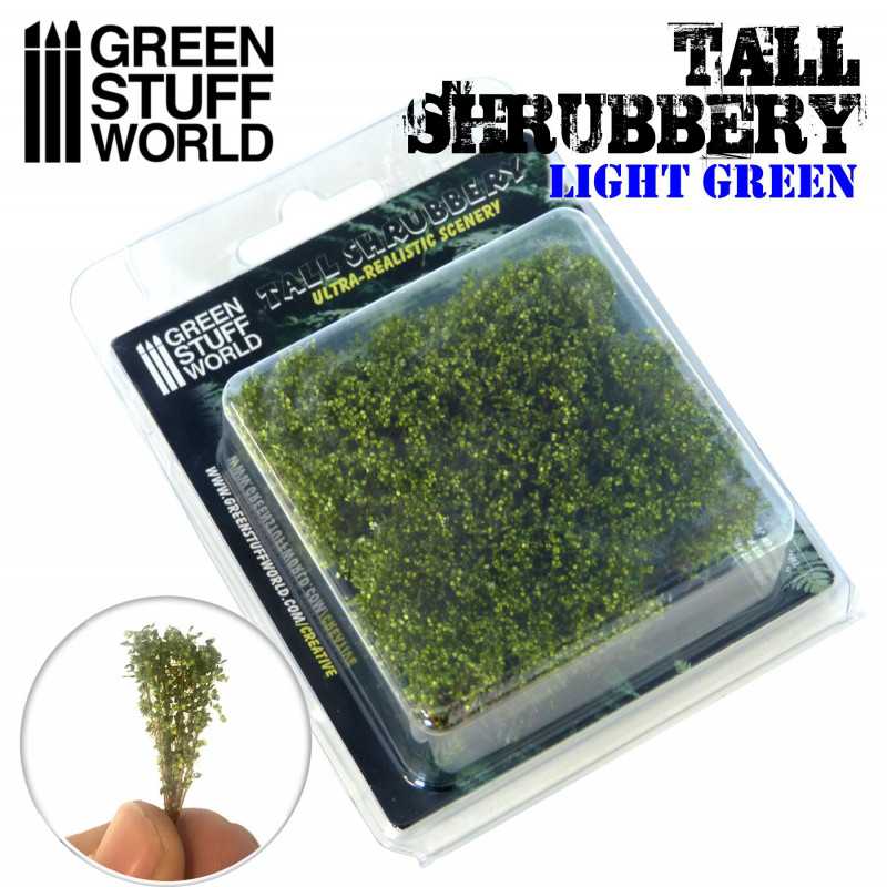 Green Stuff Tall Shrubbery - LIGHT GREEN GSW9925