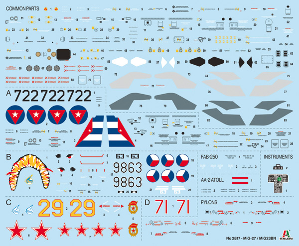 Italeri 1:48 MiG-27/MiG-23BN Flogger IT2817 - Afbeelding 7