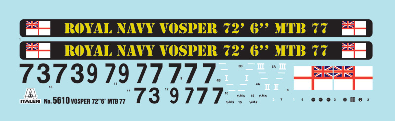 Italeri 1:35 Vosper 72''6" MTB 77 IT5610 - Afbeelding 7