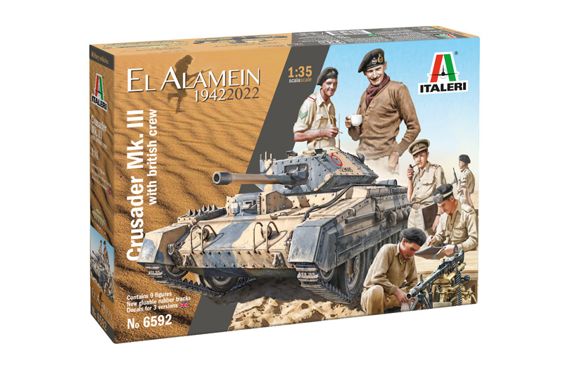 Italeri 1:35 Crusader MK III whit British Crew El Alamein 1942-2022 IT6592