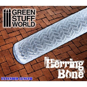 Green Stuff Herringbone Rolling Pin     GSW1675