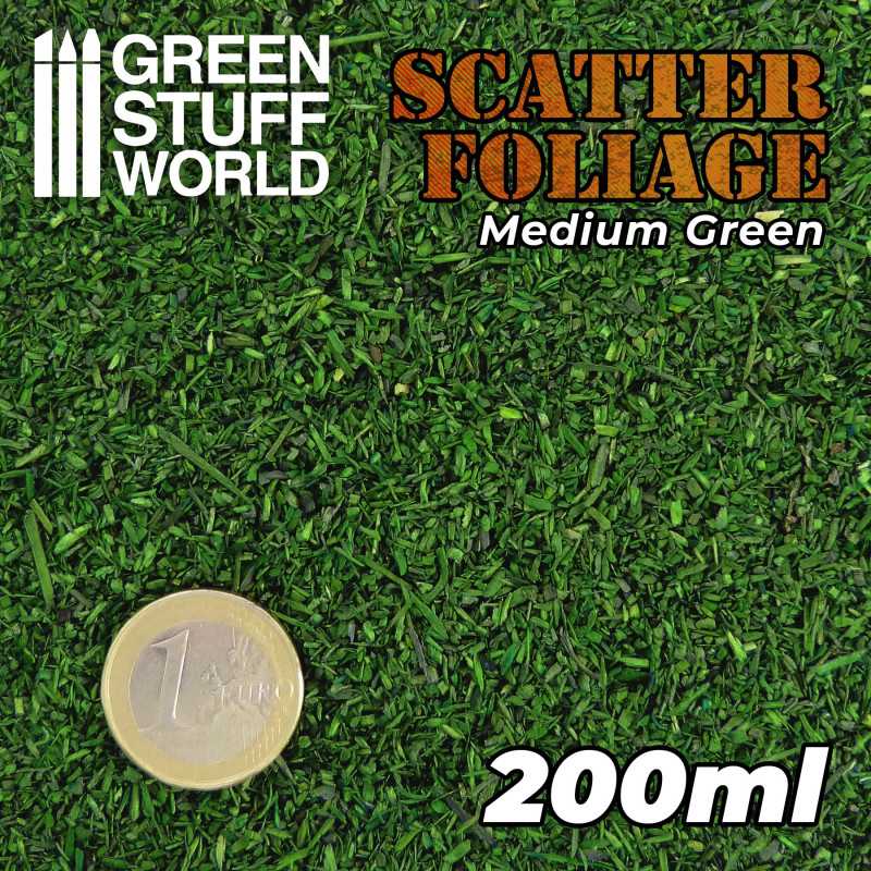 Green Stuff Scatter Foliage MEDIUM GREEN 200ml GSW11176 - Afbeelding 2