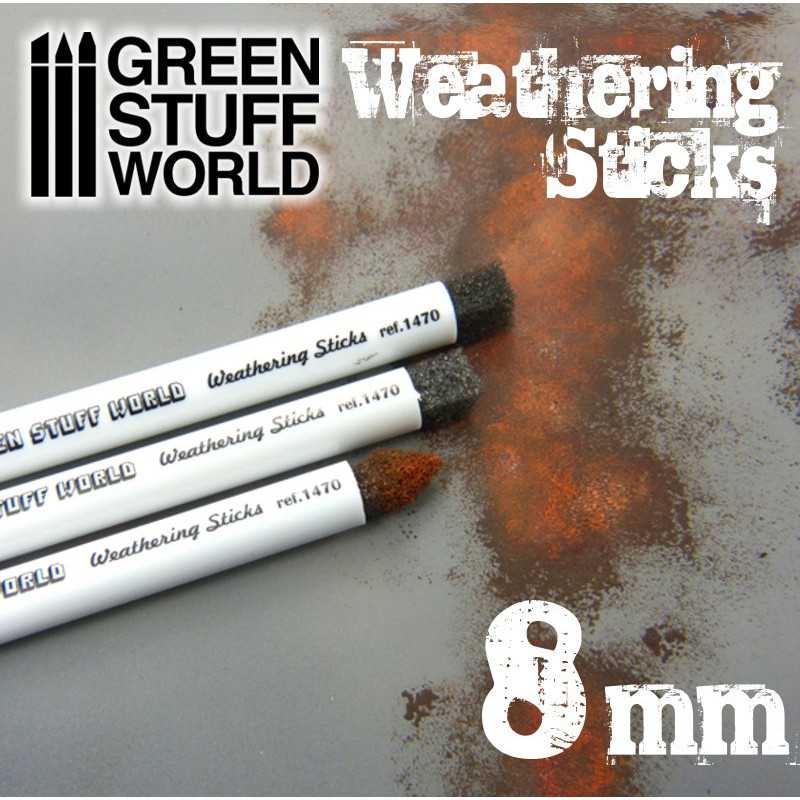 Green Stuff Weathering Sticks 8mm ( 3 stuks ) GSW9311