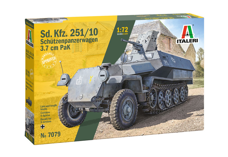 Italeri 1:72 Sd.Kfz.251/10 Schutzenpanzerwagen 3.7 cm PAK IT7079