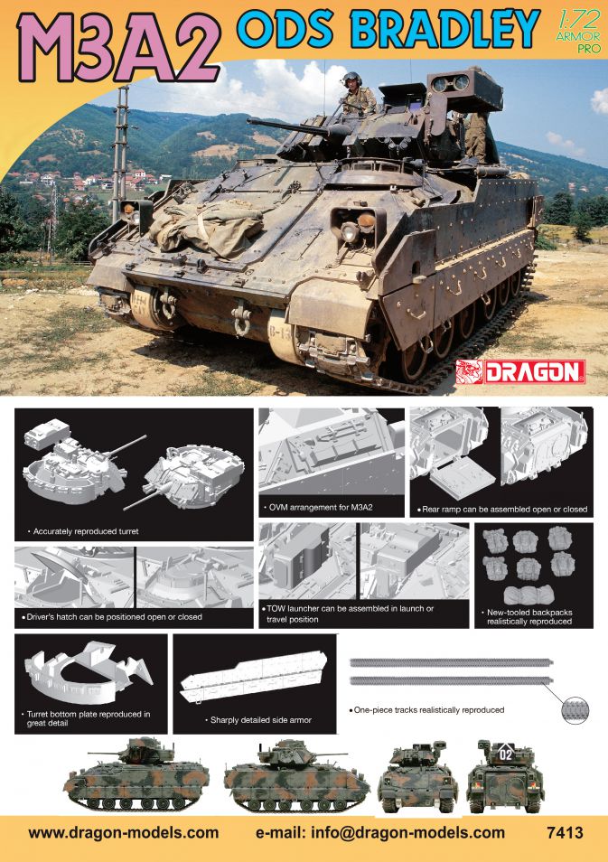 Dragon 1:72 M3A2 ODS Bradley DR7413