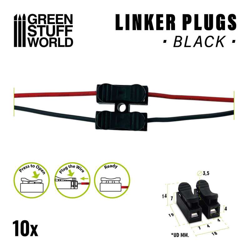 Green Stuff 2pins Linker Plugs ( 10x GSW11922 - Afbeelding 2