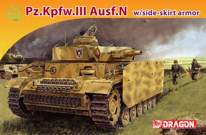 Dragon 1:72 Pz.Kpfw.III Ausf.N w/side-skirt armor DR7407
