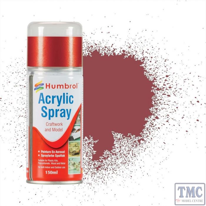Humbrol Acrylic Spray #73 Matt Wine Red Oxide 150ml HAD6073