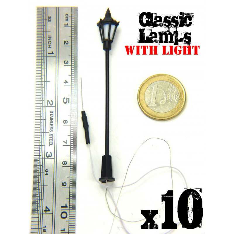Green Stuff 10x Classic Lamps whit LED Lights GSW9269 - Afbeelding 3