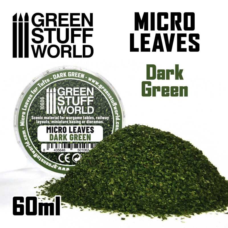 Green Stuff Micro Leaves Dark Green Mix GSW10606