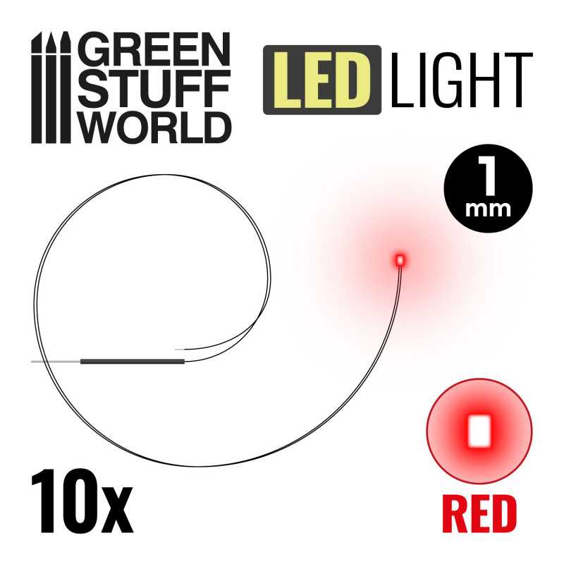 Green Stuff Red LED Lights 1mm ( 10 stuks ) GSW1384