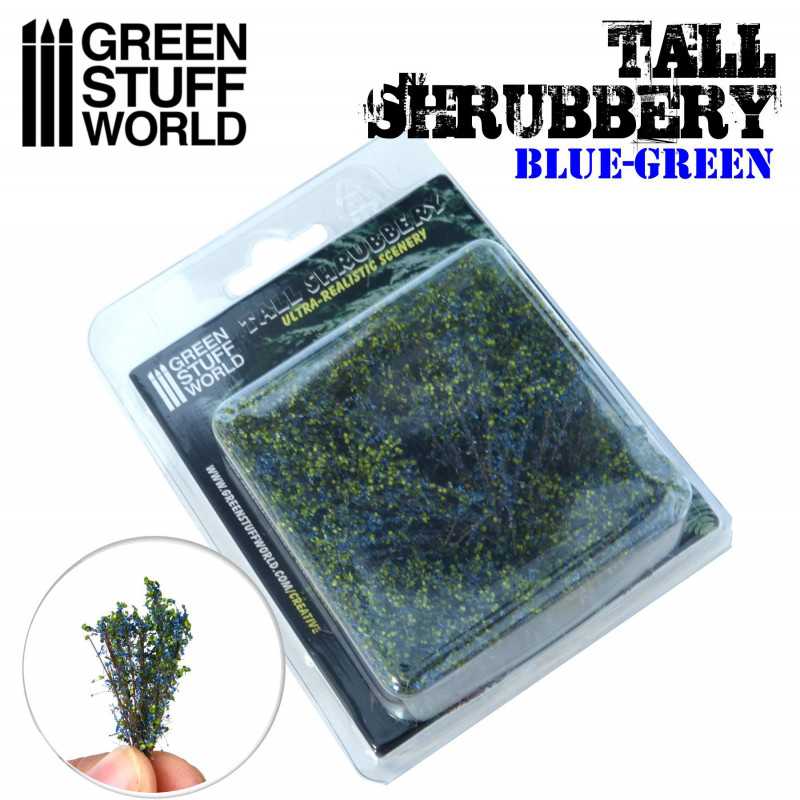Green Stuff Tall Shrubbery BLUE/GREEN GSW9928