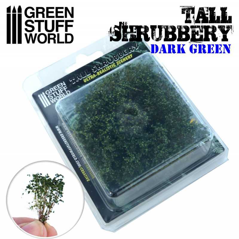 Green Stuff Tall Schrubbery DARK GREEN GSW9924
