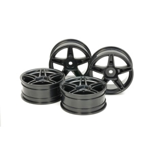 Tamiya Medium-Narrow Twin 5-Spoke Wheels  ( 24mm Widt,Offset +2  4 pcs    TAM54853